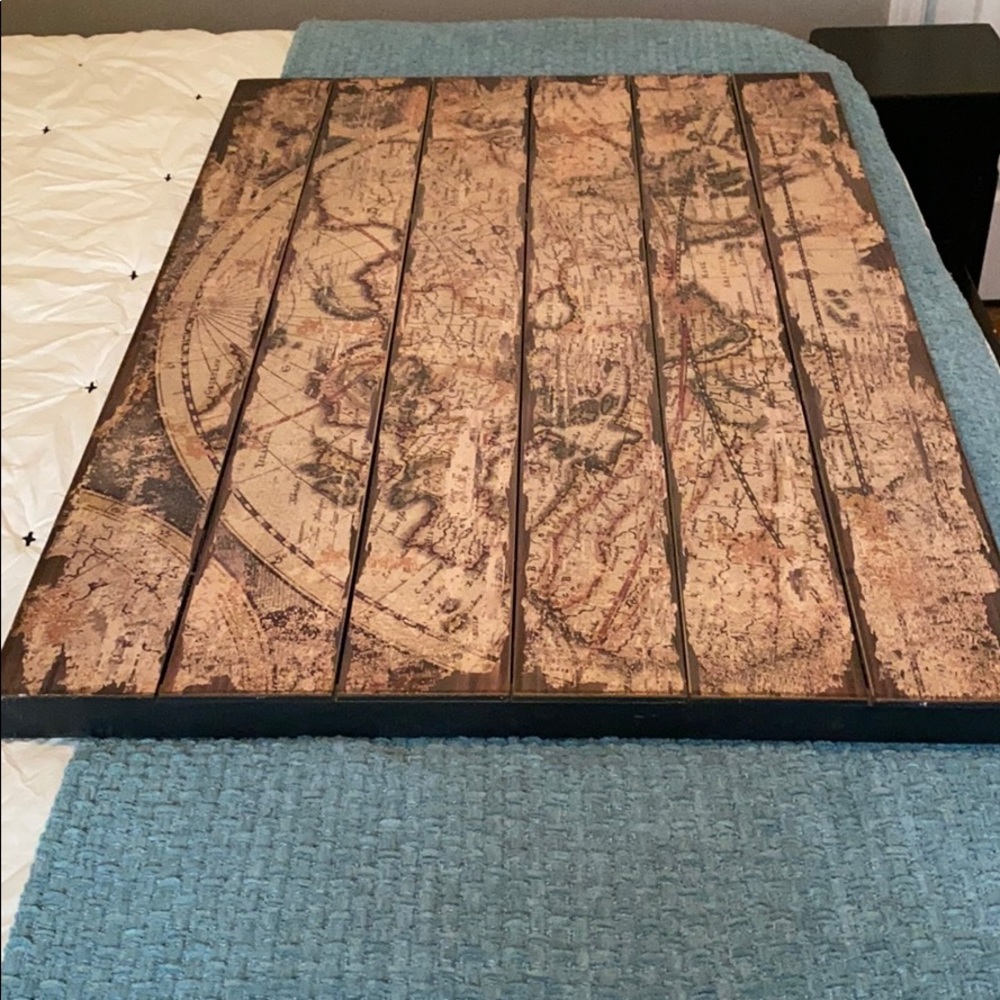 Brown Wood Map Home Decor 3’ x 2’